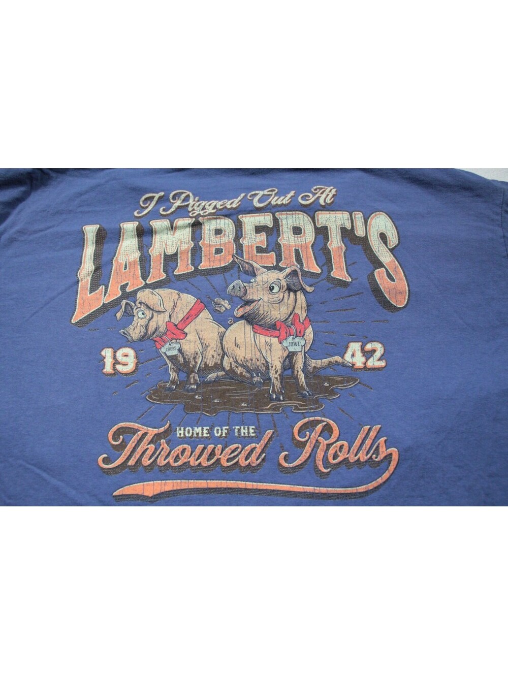 Lambert's Cafe T-Shirt 2XL Comfort Colors Blue Missouri